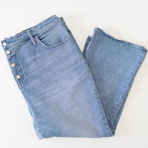 Madewell Cali Demi-Boot Jeans Button Front Edition Size 37